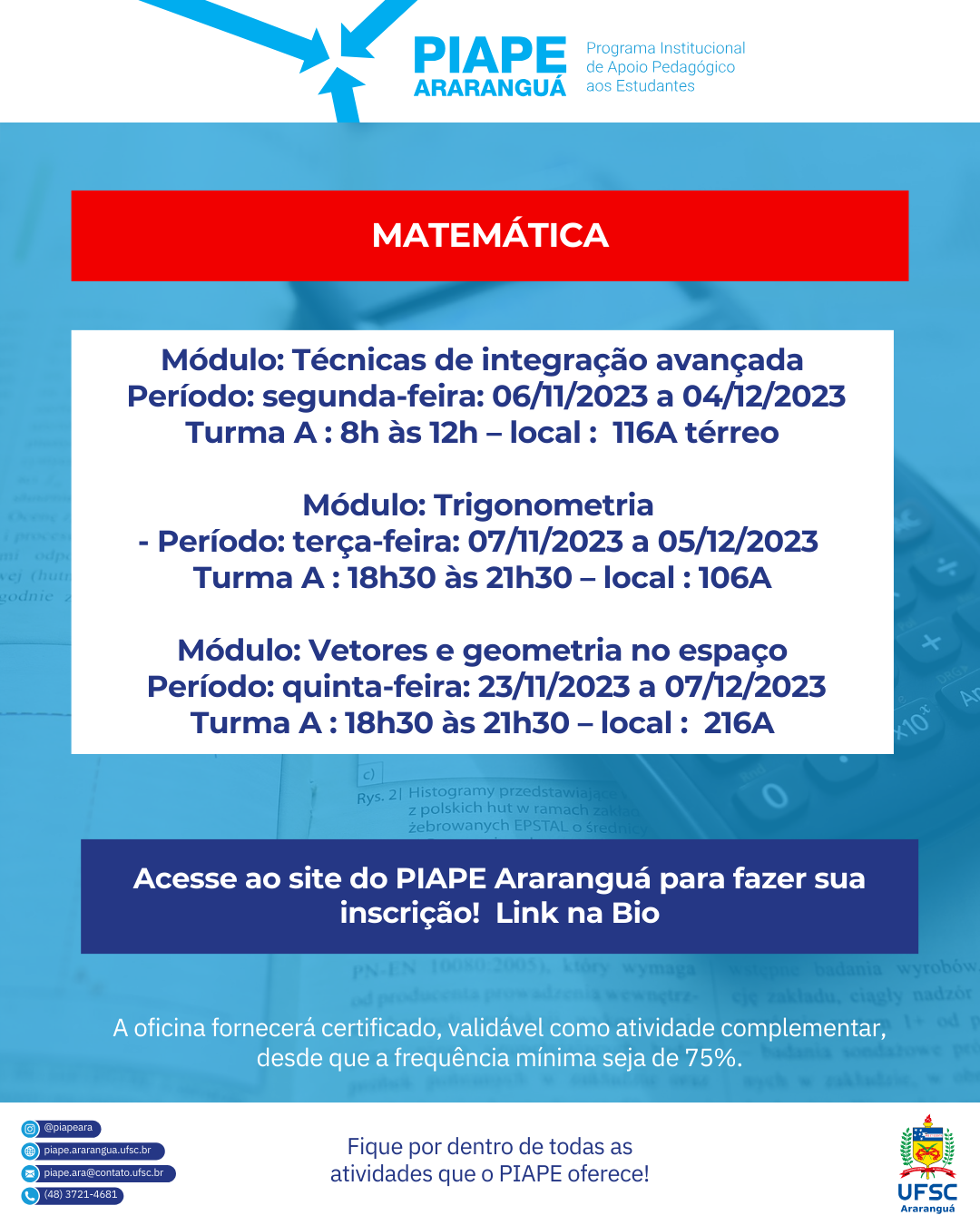 Teste: Programa Pedagógico